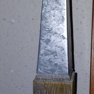 Modern Silver and Brown Decorative Obelisk